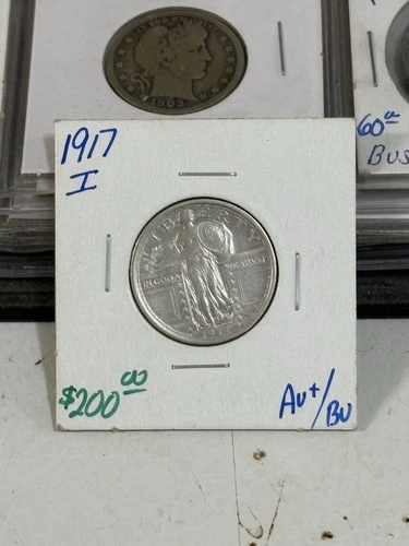 1917 Standing Liberty 90% Silver Quarter Type 1