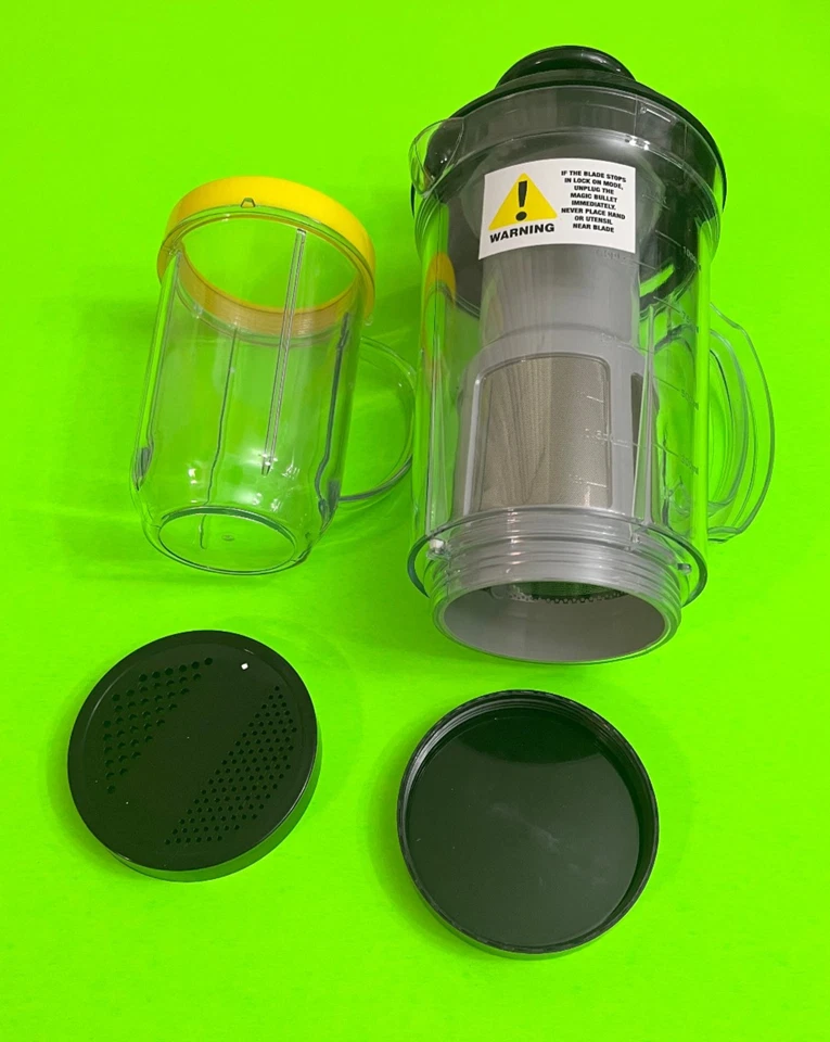Magic Bullet Blender Pitcher, Juice Extractor and Plunger Juicer New + Cup - Image 2 of 4