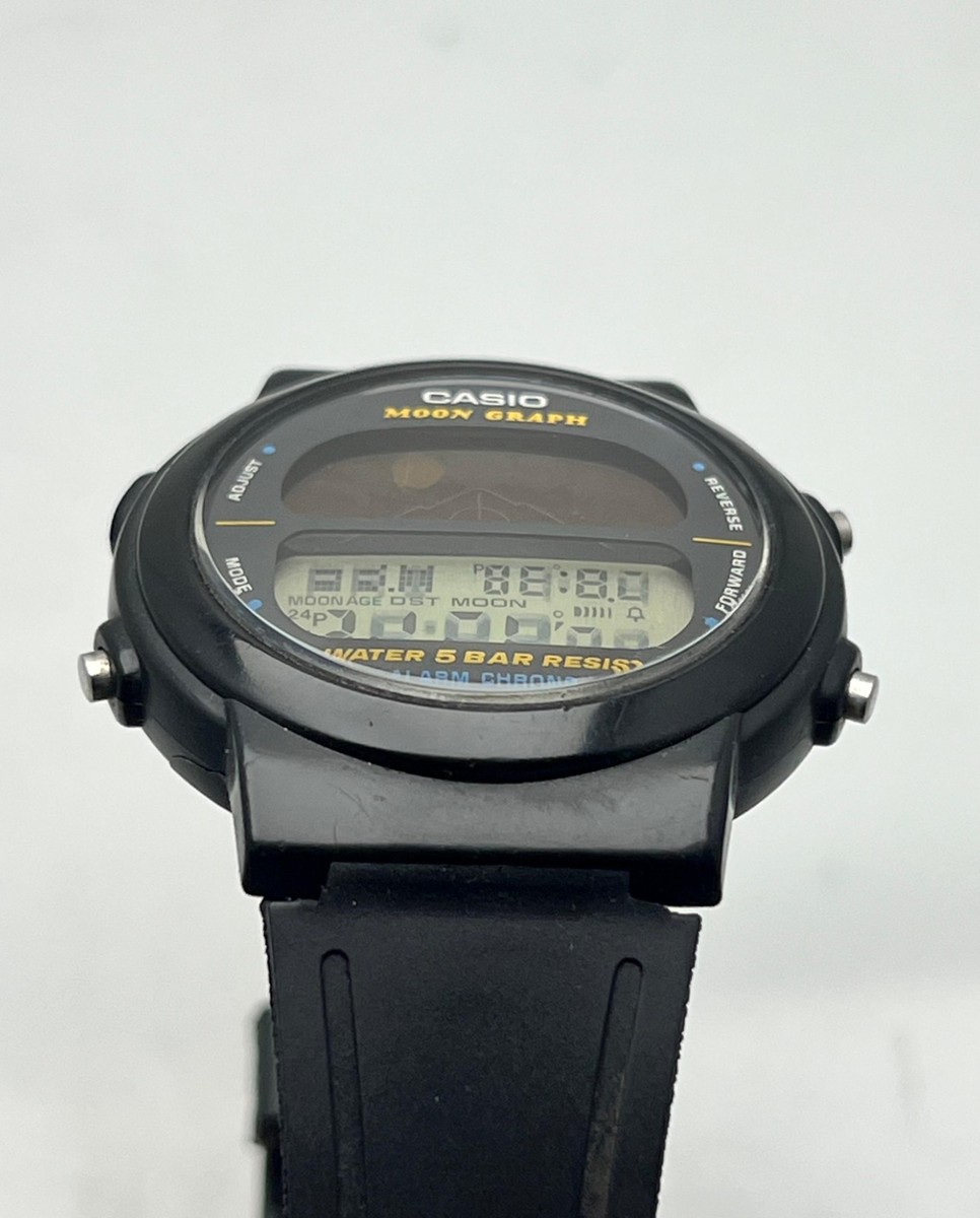 Rare Casio GMW-15 Moon Graph Digital Japan Made Vintage