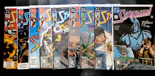 LOT OF 9 DC STARMAN Comics 16, 18, 21, 22, 24, 25, 41, 43, 44 - 1989-92 Boarded