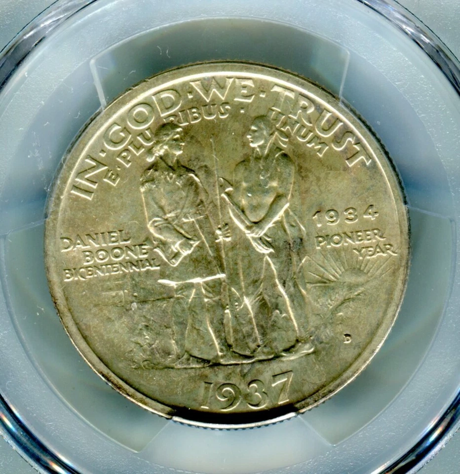 1937-D Boone Commemorative Half graded MS64 by PCGS - Image 4 of 4
