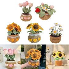 Crochet Flower Crochet Kit Tulip Flowerpot Knitting Kit Adults Beginner