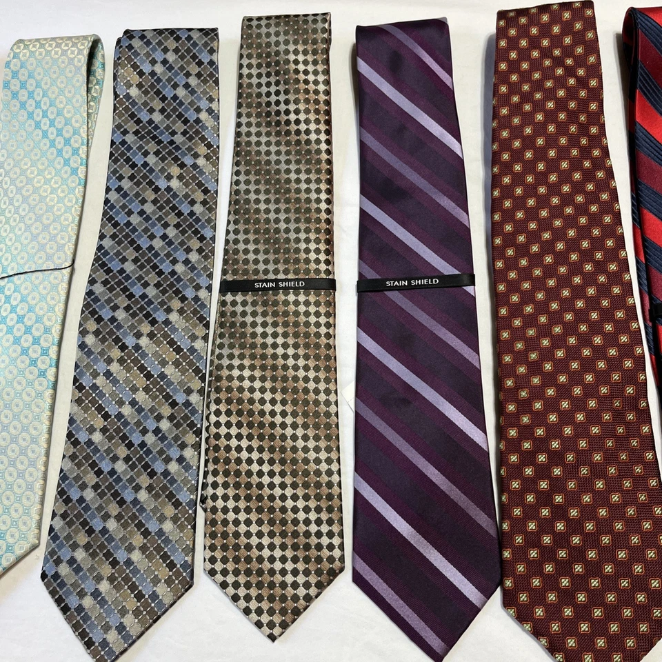 Nuevo con etiquetas Lote de corbatas de seda pura Bruno Piattelli Brooks Bros. Van Heusen - más de $300 al por menor Foto 3 de 4