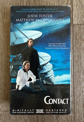 Contact VHS Video Tape 1997 Jodie Foster Matthew McConaughey Alien Thriller