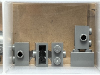 LEGO Parts - Dark Bluish Gray Brick 1 x 2 with Stud on Side - No 86876 - QTY 5