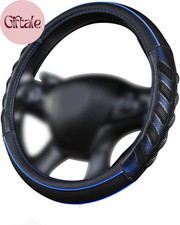 Car Steering Wheel Cover Faux Leather Massage Universal Fit 3D Honeycomb Hole An