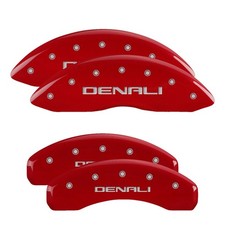 Mgp Caliper Covers For Engraved Front And Rear Denali Red Silver 2007-2014 Gmc