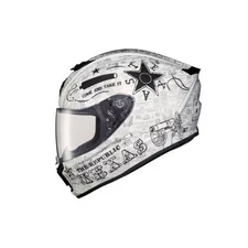 Scorpion Adult's EXO-R420 Full Face Helmet Lone Star White Size Large-75-1178L