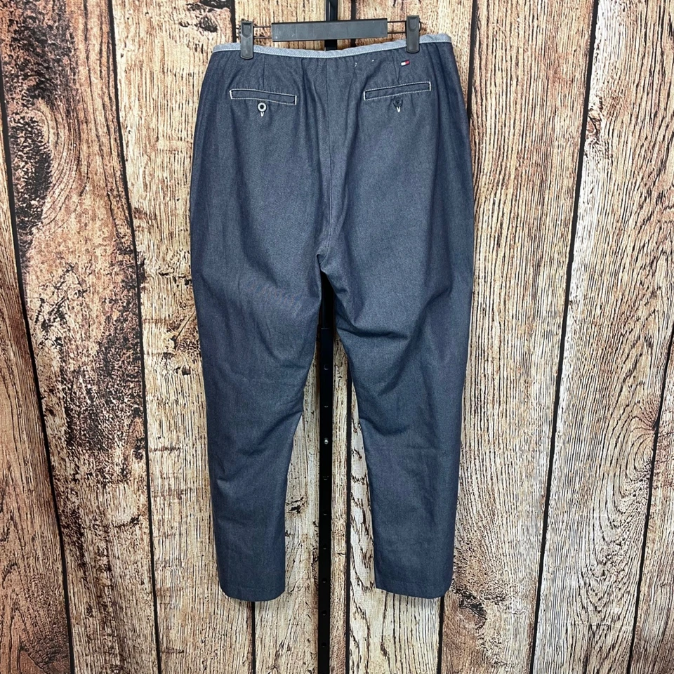 Винтажные женские джинсовые брюки 2001 Tommy Hilfiger размер 14 синие широкие штанины Y2K - Изображение 2 из 4