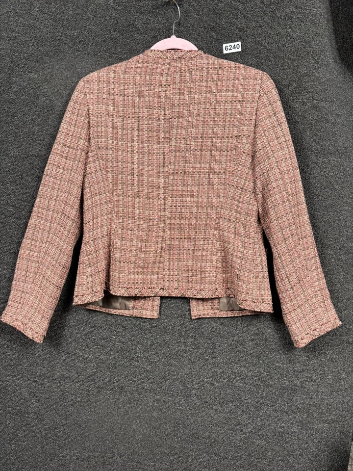 Kasper Blazer Jacket Womens Size 6 Multicolor Tweed Front Pockets Casual Career - Image 2 of 4