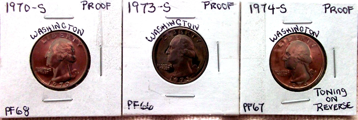 1974年 アメリカ合衆国クォーター 3枚セット 1974 Washington Quarters (1932-1998) for sale | eBay