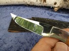 CUSTOM MADE WAYNE HENSLEY FIXED BLADE KNIFE W/ SPALTED MAPLE SCALES & SHEATH — photo 3