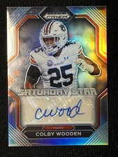 Panini Prizm Draft Picks Saturday Star Colby Wooden Auburn Auto Silver 2023