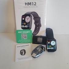 HM12 Smart Sports Watch Fitness Tracker IP68 Waterproof Rechargeable