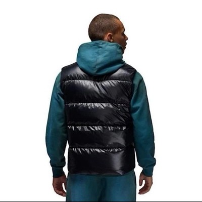 Nike Therma Fit Air Jordan Flight Down Puffer Vest Black Mens Sz