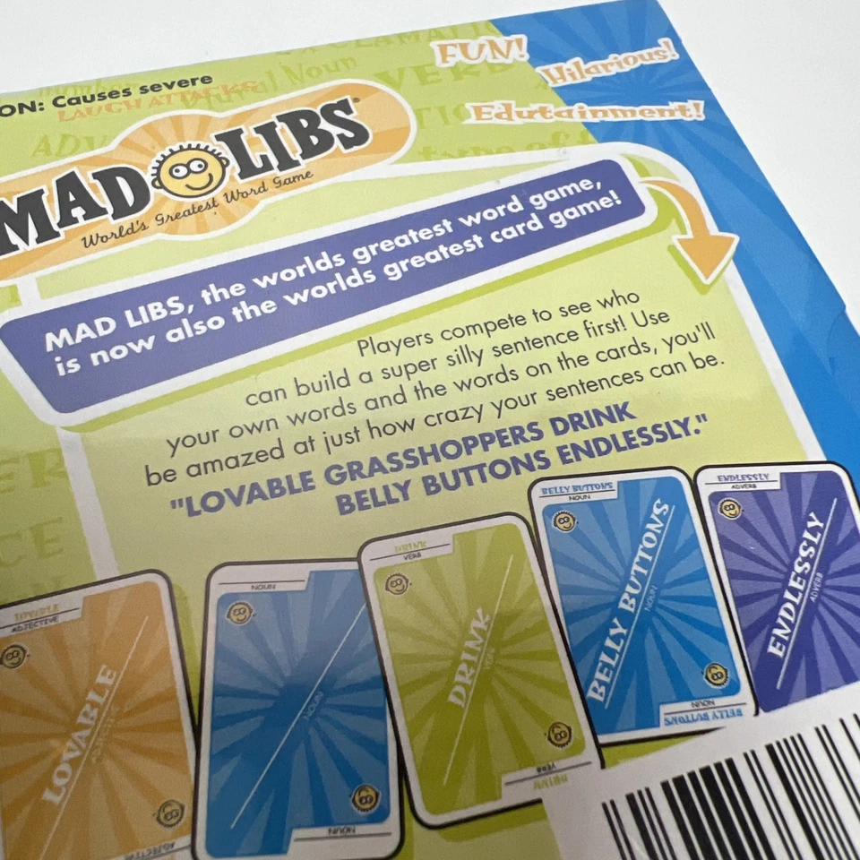 Vintage ~ Mad Libs Card Game ~ Ages 8 & up - FUN ~ Brand New Sealed - Image 3 of 4