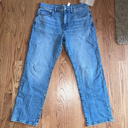 madewell petite '90s straight jean in rondell wash: crease nn693 women size 30p - Picture 3 of 9
