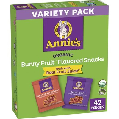 Annie's Organic Bunny Fruit Flavored Snacks, Summer 42 Count (Pack of 1) 