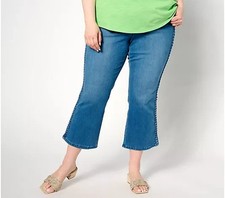 Belle Kim Gravel TripleLuxe Dnm Got it Braid Crop Jean-Medium Wash-Reg 2-A639676