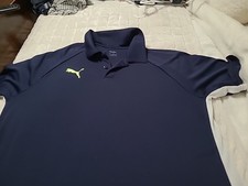 PUMA Men's XL Polo Shirt Navy Blue/White. Excellent Condition