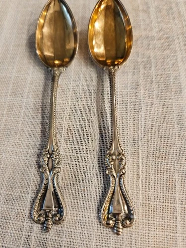 2 Old Colonial by Towle Sterling Silver Demitasse Spoons GW 3-7/8" 23 Grams
