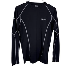 Marmot Base Layer Top Women's Performance Thermal Shirt Long Sleeve Black Medium