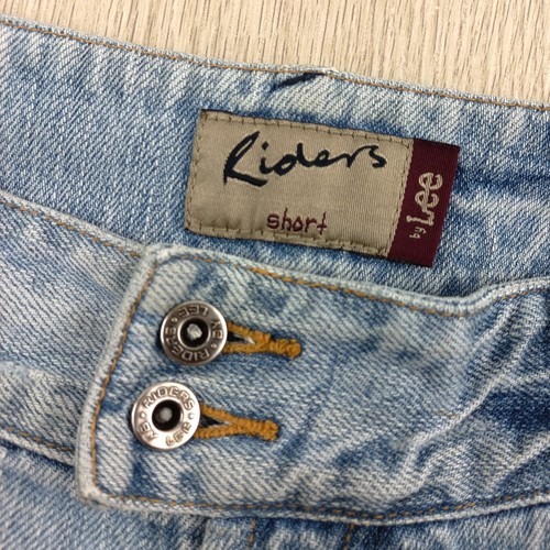 Vintage Riders by Lee Denim Shorts Women's Size 10 Mid Rise Distress Above Knee - Picture 4 of 11