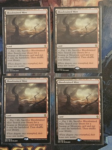MTG 4x Bloodstained Mire - Khans of Tarkir - NM