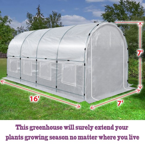 Half Transparent Larger Walk-In Plant Hot Greenhouse Garden Outdoor ABS Clamps - Picture 21 of 50