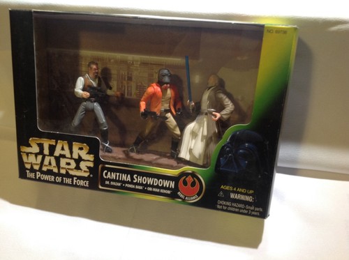 Star Wars The Power Of The Force Cantina Showdown w/ 3 action figures - Picture 2 of 4