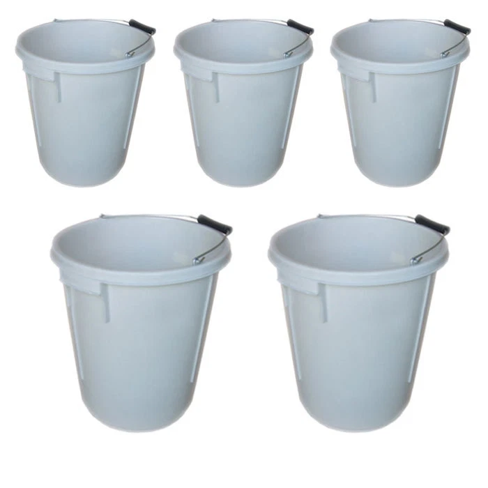 5 x 25L Plasterers Mixing Bucket 25 Litre Plastering Builder Water Tub Handle