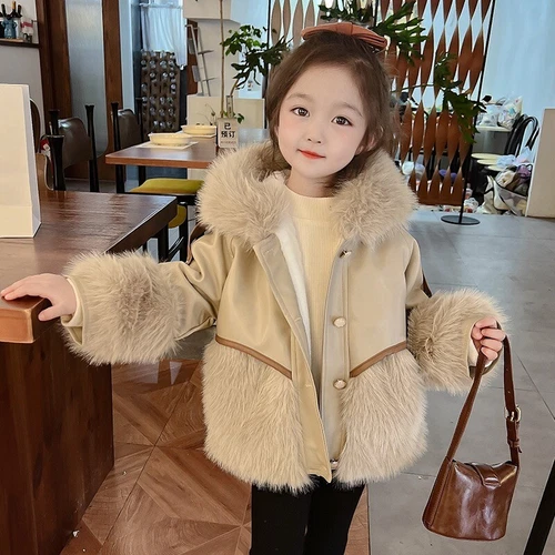 NEW Kids Faux Fur Baby Thick Parka Girl Warm Coat Jacket Coat Outerwear Children - Picture 37 of 40