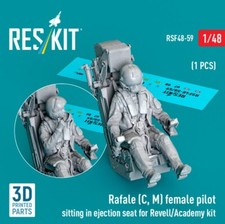 Reskit RSF48-0059 1:48 Rafale C, M female pilot sitting in ejection seat
