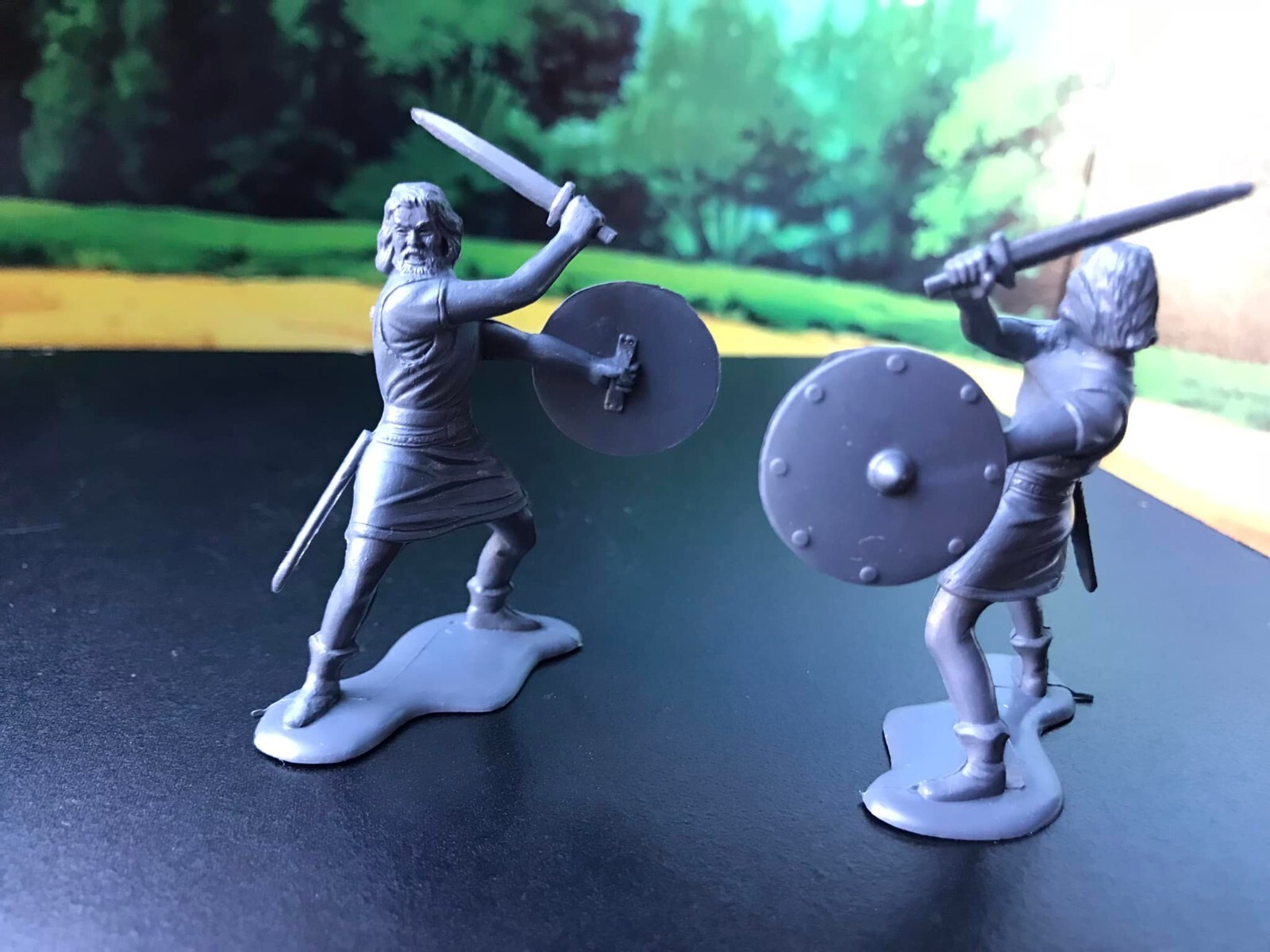 MARX TOYS RECAST 54 MM VIKINGS PLAYSET REISSUE18 FIGURESSILVER eBay