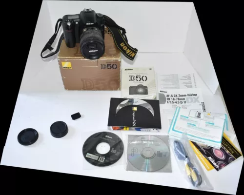 Nikon D50 w/AF-S DX Zoom Nikkor ED 18-70mm 1:3.5 - 4.5G IF~Box~Battery Charger