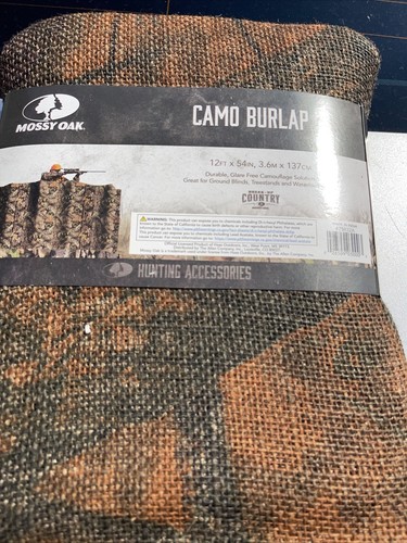 Mossy Oak Camo Burlap Camouflage Blind by Break-Up Country 12ft x 54in - Picture 4 of 7