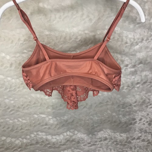 Victoria’s Secret Body By Victoria S Orange Eyelet Lace Flutter Bandeau Bra - Picture 2 of 6