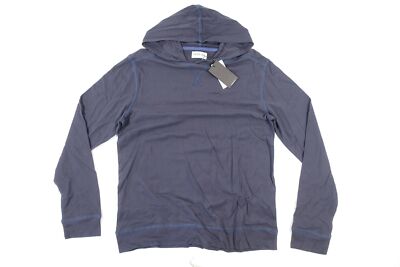 VESTIGE NAVY BLUE HD1481 LIGHTWEIGHT HOODIE V STITCH NECK LARGE SWEATER NWT NEW