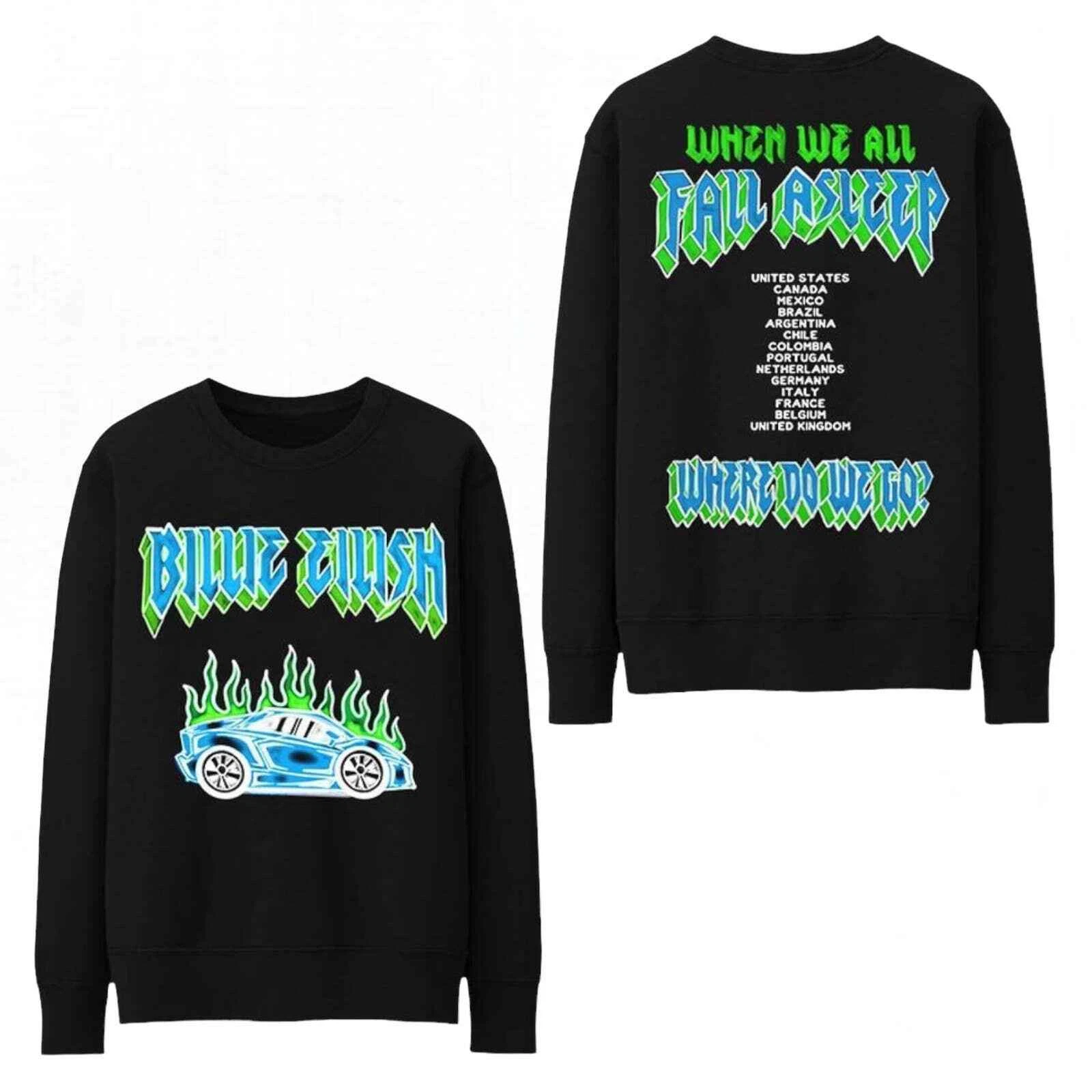 Billie Eilish When We All Fall Asleep World Tour Crewneck Sweatshirt