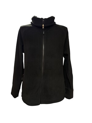 Calvin Klein Woman s Fleece Jacket Black Performance Dry Size L/G/G New