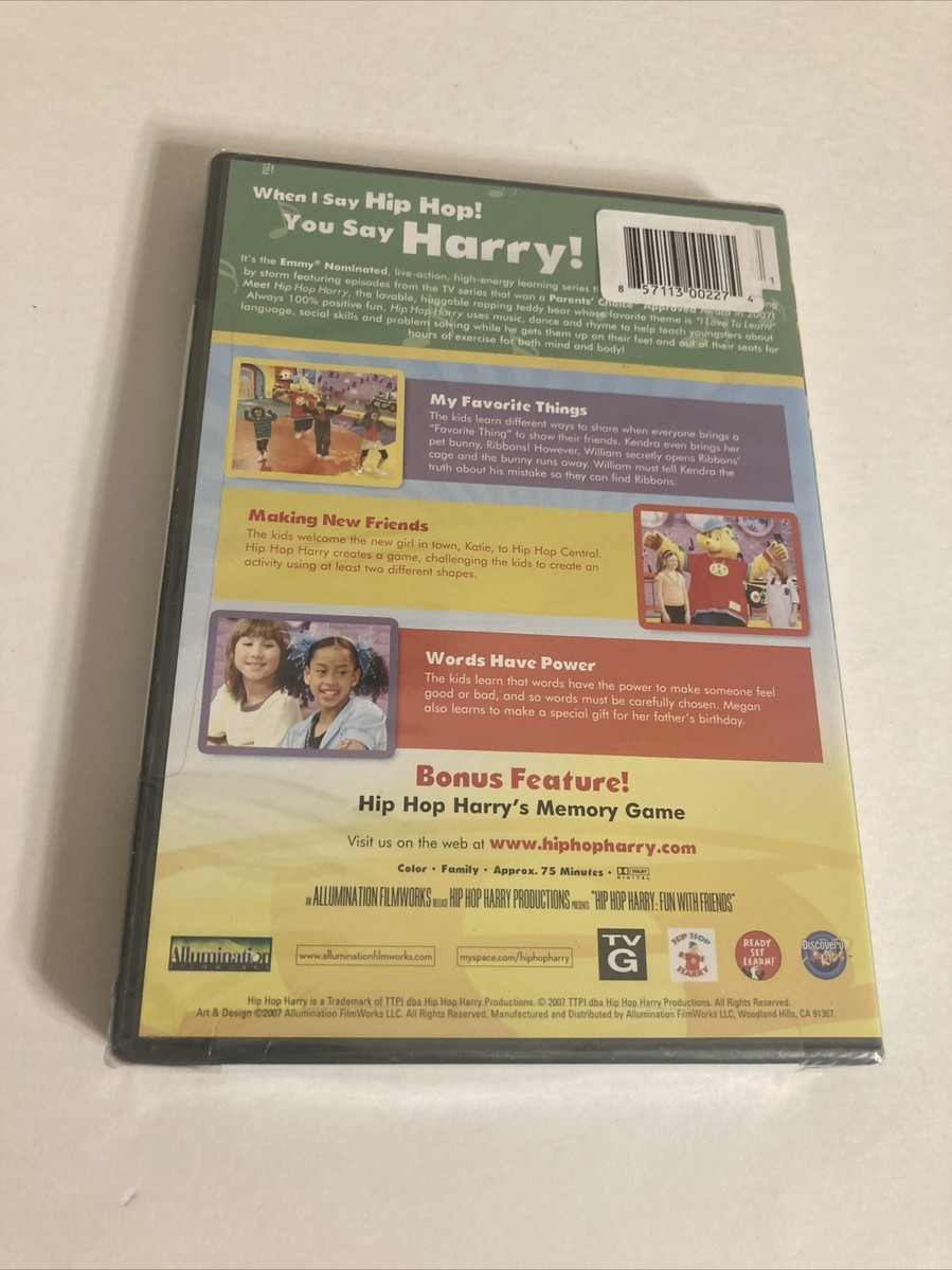 Hip Hop Harry : Fun With Friends DVD Discovery Kids (NEW/SEALED