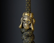 Paracord Lanyard Beads Bronze bead Knife Lanyard Bead Charms - Tankman