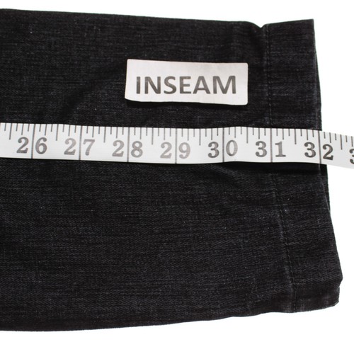 Handverlesen Neu mit Etikett 5 Taschen Jeansschnitt Hose Größe 33 US in einfarbiger schwarzer Baumwollmischung - Bild 18 von 20