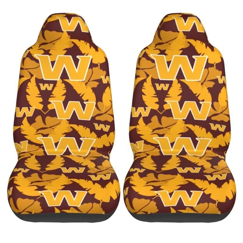 2pcs Washington Redskins Elastic Car Seat Covers Hawaii Style Print Seat Cover