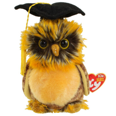 TY Beanie Baby - SMARTEST the 2003 Owl (6.5 inch) - MWMTs Stuffed Animal Toy