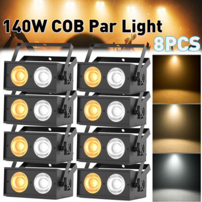 2x70W COB LED Panel Light DMX Warm Cool White Stage Light DJ Party Photography