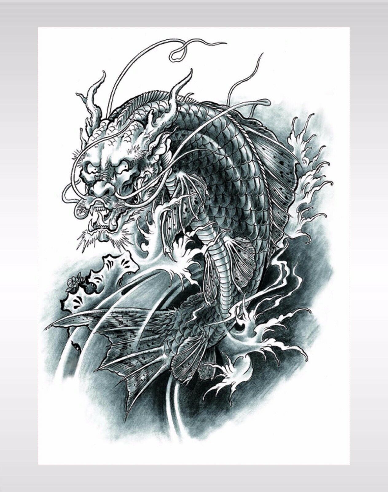 tramp stamp removable dragon protection totem 