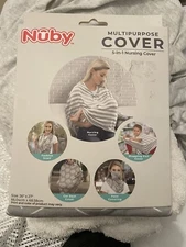 Nursing Cover, 5-in-1 Multipurpose By Nuby, Chevron Print, Brand New