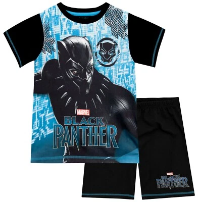 Marvel Black Panther Schlafanzug Kinder Jungen 3-13 Jahre Schlafanzug Loungewear PJs PJ Set