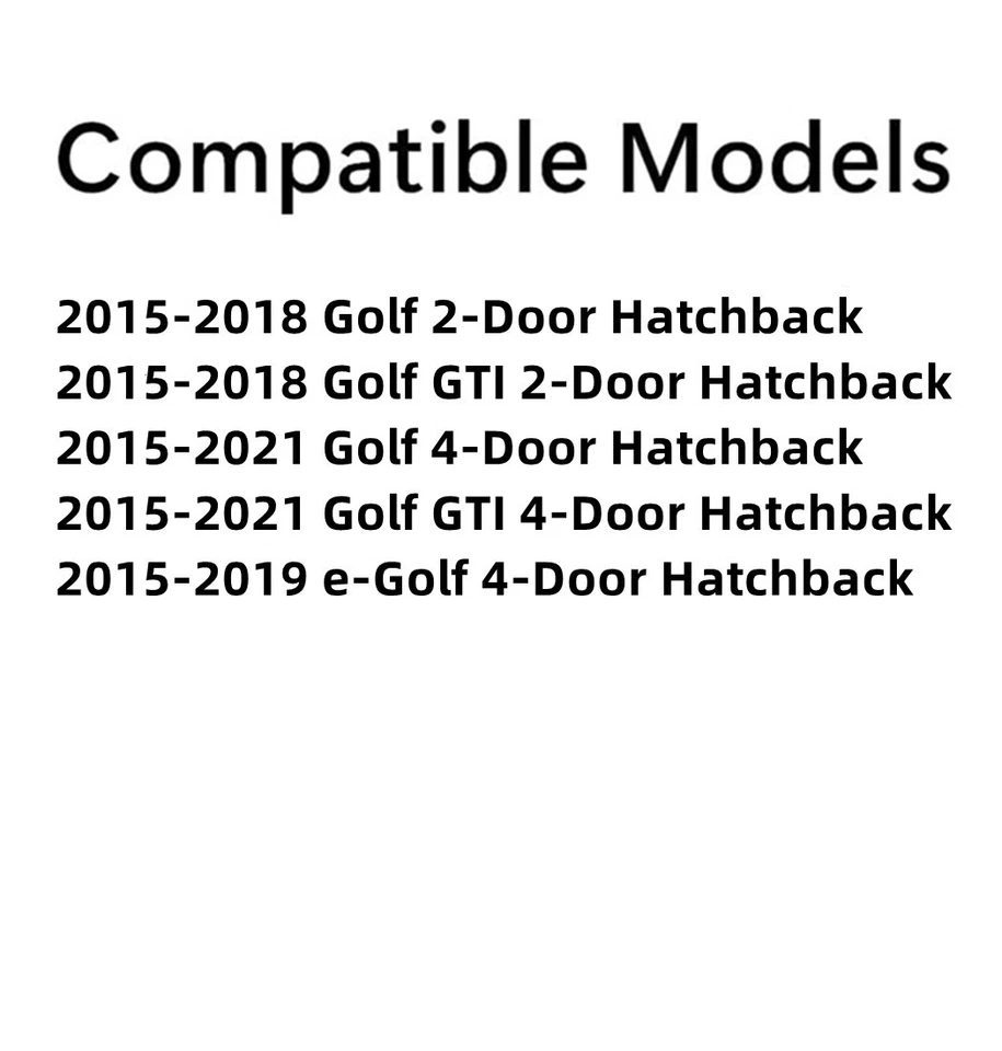 Fits 15-21 Volkswagen Golf, GTI, e-Golf Hatchback Rear Back Window Glass Heated Foto 3 de 4